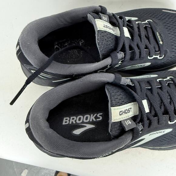 Brooks Ghost 14 GTX Athletic Running Sneakers Women's 7 Black Ebony Low Top - Picture 8 of 9